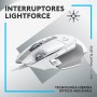 Logitech G G502 X Ratón con cable - LIGHTFORCE, Botones principales híbridos óptico-mecánicos, Captor gaming HERO 25K,
