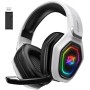 Ozeino Cascos Gaming Inalámbricos para PC/Ps5/Ps4, Auriculares Gaming Inalámbricos de 2,4GHz Wireless+Bluetooth, Baja Latencia