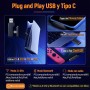 Ozeino Cascos Gaming Inalámbricos para PC/Ps5/Ps4, Auriculares Gaming Inalámbricos de 2,4GHz Wireless+Bluetooth, Baja Latencia