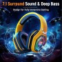 Ozeino Cascos Gaming Inalámbricos para PC/Ps5/Ps4, Auriculares Gaming Inalámbricos de 2,4GHz Wireless+Bluetooth, Baja Latencia