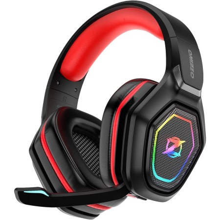 Ozeino Cascos Gaming Inalámbricos para PC/Ps5/Ps4, Auriculares Gaming Inalámbricos de 2,4GHz Wireless+Bluetooth, Baja Latencia