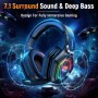 Ozeino Cascos Gaming Inalámbricos para PC/Ps5/Ps4, Auriculares Gaming Inalámbricos de 2,4GHz Wireless+Bluetooth, Baja Latencia
