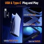 Ozeino Cascos Gaming Inalámbricos para PC/Ps5/Ps4, Auriculares Gaming Inalámbricos de 2,4GHz Wireless+Bluetooth, Baja Latencia
