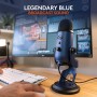 Blue Micrófono USB profesional Yeti para grabación, streaming, podcasting, radiodifusión, gaming, voz en off y más, multipatrón,