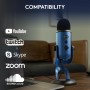 Blue Micrófono USB profesional Yeti para grabación, streaming, podcasting, radiodifusión, gaming, voz en off y más, multipatrón,