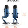 Blue Micrófono USB profesional Yeti para grabación, streaming, podcasting, radiodifusión, gaming, voz en off y más, multipatrón,