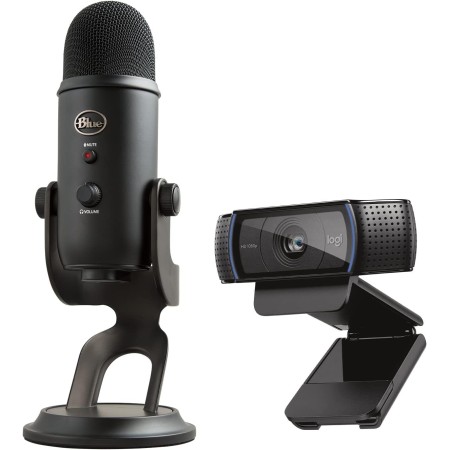 Blue Micrófono USB profesional Yeti para grabación, streaming, podcasting, radiodifusión, gaming, voz en off y más, multipatrón,