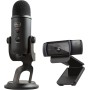 Blue Micrófono USB profesional Yeti para grabación, streaming, podcasting, radiodifusión, gaming, voz en off y más, multipatrón,
