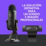 Blue Micrófono USB profesional Yeti para grabación, streaming, podcasting, radiodifusión, gaming, voz en off y más, multipatrón,