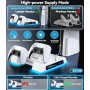 OIVO Soporte para PS5/Slim/Pro con Ventilador de 3 Velocidades, Cargador para Mando Playstation, Soporte PS5 Vertical con 3