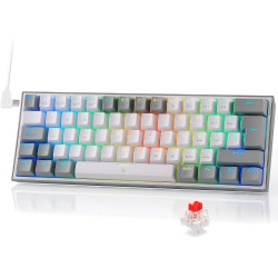 Redragon K617 Fizz 60% Disposición QWERTY ES Teclado Gaming, LED Iluminación Teclado para Juegos con Cable USB-C, Teclado Redragon K617 Fizz 60% Disposición QWERTY ES Teclado Gaming, LED Iluminación Teclado para Juegos con Cable USB-C, Teclado