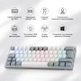 Redragon K617 Fizz 60% Disposición QWERTY ES Teclado Gaming, LED Iluminación Teclado para Juegos con Cable USB-C, Teclado