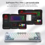 Redragon K617 Fizz 60% Disposición QWERTY ES Teclado Gaming, LED Iluminación Teclado para Juegos con Cable USB-C, Teclado