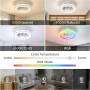 Ceiling Fan with Light 40.5 cm, Ceiling Fans 20 W Quiet, Dimmable 3000K-4000K-6500K, 6 Wind Speed with Remote Control, Timer,
