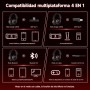 MANKIW Cascos Gaming Inalámbricos Estéreo HiFi con Micrófono Antirruido, Auriculares Bluetooth 5.4 con Baja Latencia para