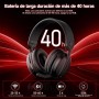 MANKIW Cascos Gaming Inalámbricos Estéreo HiFi con Micrófono Antirruido, Auriculares Bluetooth 5.4 con Baja Latencia para