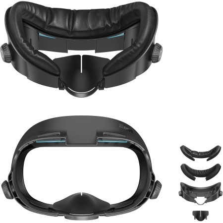 AMVR Upgraded Comfort Face Cover Pad Interfaz Facial Compatible con Q3 Accesorios, con Perilla Ajustable, con Cojín Facial de PU