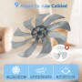Aigostar Standing Fan with 9 Blades, Silent, 3 Speeds, 80° Oscillating, Height Adjustable from 105 to 120 cm, Portable Fan, for