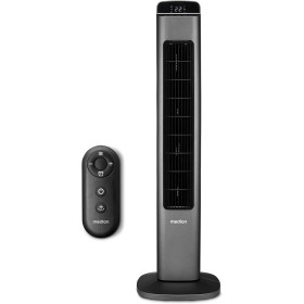 MEDION MD 10809 Tower Fan, Quiet Fan with 5 Speed Levels and Remote Control, Floor Fan with Touch Screen and LED Lighting, 45W