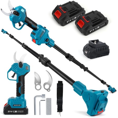 Tijeras de podar compatibles con Dewalt 20 V (sin batería), apertura máxima de 45 mm, diámetro de corte de 30 mm, pantalla LCD,
