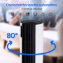 MEDION P20 TF Tower Fan with Remote Control (12 Speeds, Quiet Sleep Mode, 30 Watts Power, 80° Automatic Horizontal Oscillation,