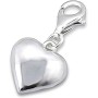 LYVQZPWLRamuletos de perlas, Clip de corazón de plata de ley