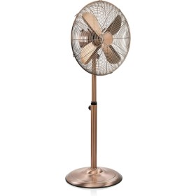 Tristar VE-5971 Retro Metal Standing Fan, Diameter 40 cm and Oscillating, 3 Speeds, Copper Motor, 20° Adjustable Angle, 64.3 dB,