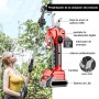 Tijeras de Podar Electricas de 35mm con Alargador, Tijeras De Podar Bateria, Podadoras Profesionales Sin Escobillas Con 2