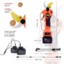 Podadora eléctrica portátil de 25 V, podadora inalámbrica de 40 mm, podadora eléctrica con pértiga de extensión de alcance,