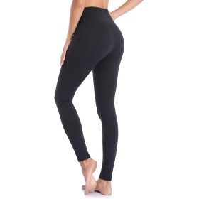 Ollrynns Leggins Deportivos Mujer Cintura Alta Mallas Deporte Leggings con Bolsillos Control de Abdomen para Running Training
