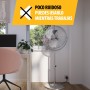 Tristar VE-5971 Retro Metal Standing Fan, Diameter 40 cm and Oscillating, 3 Speeds, Copper Motor, 20° Adjustable Angle, 64.3 dB,