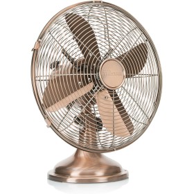 Tristar VE-5970 Retro Metal Table Fan, Diameter 30 cm, Oscillating 85°, 3 Speeds, Copper Motor, 20° Adjustable Angle, 58.6 dB,