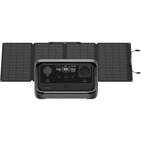 EcoFlow - Planta eléctrica portátil RIVER 3 Plus con panel solar 45W, batería LFP 286Wh, salida 1200W, autonomía de 16 horas