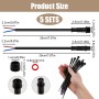 5 Piezas Conectores Impermeables de 2 Pines, Macho y Hembra, Cable de 20 cm para Extensión de Cable de Baja Tensión 16-22AWG,