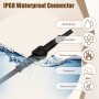 5 Piezas Conectores Impermeables de 2 Pines, Macho y Hembra, Cable de 20 cm para Extensión de Cable de Baja Tensión 16-22AWG,