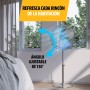 Tristar VE-5951 Compact Metal Standing Fan, Diameter 40 cm and Oscillating 85°, 3 Speeds, Copper Motor, 20° Adjustable Angle,