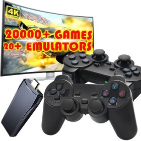 Consola Retro portatil.Consola Retro de Videojuegos Retro Plus,X2 Mando inalámbrico, 25600+ Juegos más de 20 emuladores, 3D, HD,