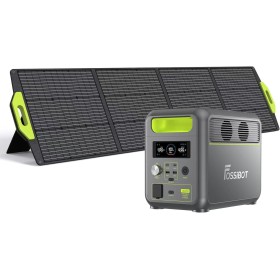 FOSSIBOT F1200 - Estación de energía portátil de 1200 W con panel solar de 200 W, generador solar de 1024 Wh (pico de 2400 W),