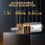 Lbvzxkad 30 RPM DC 6V 2.5KG Motor de reduccion de velocidad de la caja de engranajes