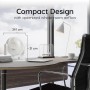Iris Ohyama Woozoo, 23 m², Table Fan, White, 3 Speeds, Quiet, Powerful, Desk, Laptop, Table Fan, Ventoinha for Home, Bedroom,