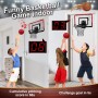 YIMORE Children's Basketball Hoop, Indoor Outdoor Basketball Basket for Children Toy with 3 Balls Net and Pump for 5 6 7 8 9 10