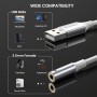 MOSWAG Adaptador USB a Conector de Audio (2 Piezas), convertidor Auxiliar estéreo de 3,5 mm Adaptador de Tarjeta de Sonido