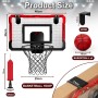 YIMORE Children's Basketball Hoop, Indoor Outdoor Basketball Basket for Children Toy with 3 Balls Net and Pump for 5 6 7 8 9 10