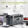 ALLPOWERS Generador solar S2000 Pro 2400W/1451Wh Batería de respaldo, 4 salidas CA estación de Energía Portátil, SAI15ms Con