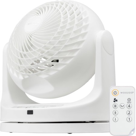 Iris Ohyama Woozoo, 23 m², Table Fan, White, 3 Speeds, Quiet, Powerful, Desk, Laptop, Table Fan, Ventoinha for Home, Bedroom,