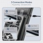 EPOMAKER Shadow-X Gasket Teclado mecánico con Cable/Bluetooth/inalámbrico, con Pantalla, Intercambio en Caliente, 3000 mAh,