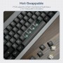 EPOMAKER Shadow-X Gasket Teclado mecánico con Cable/Bluetooth/inalámbrico, con Pantalla, Intercambio en Caliente, 3000 mAh,
