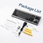 EPOMAKER Shadow-X Gasket Teclado mecánico con Cable/Bluetooth/inalámbrico, con Pantalla, Intercambio en Caliente, 3000 mAh,