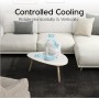 Iris Ohyama Woozoo, 23 m², Table Fan, White, 3 Speeds, Quiet, Powerful, Desk, Laptop, Table Fan, Ventoinha for Home, Bedroom,