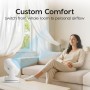 Iris Ohyama Woozoo, 23 m², Table Fan, White, 3 Speeds, Quiet, Powerful, Desk, Laptop, Table Fan, Ventoinha for Home, Bedroom,